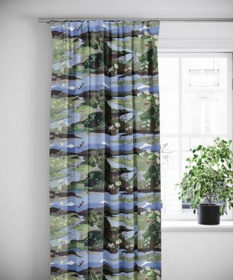 Fjällvandring grön gardiner - nordisktextil.se