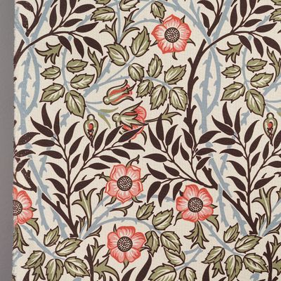 Sweet flower brun-grön tyg