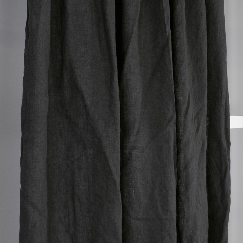 Sabina mörkgrå gardiner i tvättat lin - nordisktextil.se