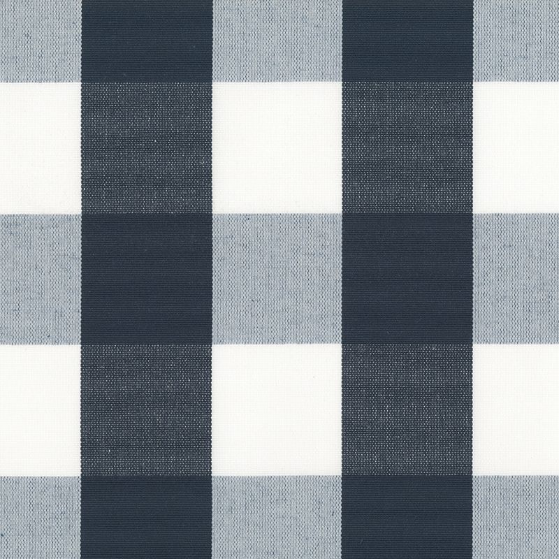 Rutigt tyg i mörkblått och offwhite - Martindale 35000, perfekt för gardiner och enklare möbel tapetsering