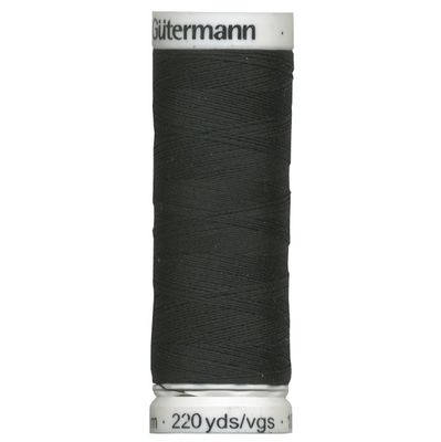 Alla tygers tråd 200m från gutermann Col. 000, kvalitets sytråd i svart från tyska Gütermann i 100% polyester.