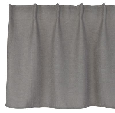 Billig enfärgad grå gardinkappa med fin struktur
