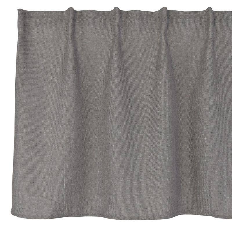 Billig enfärgad grå gardinkappa med fin struktur