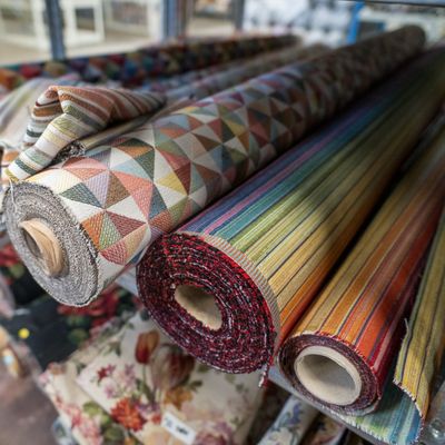 Retro stripes randigt multifärgat gobelängtyg