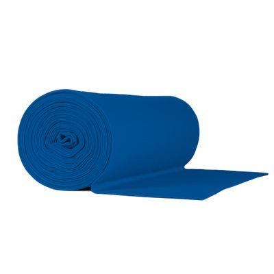 Mudd blå - Rundstickad muddväv i blått säljs på metervara. Mjuk och elastisk