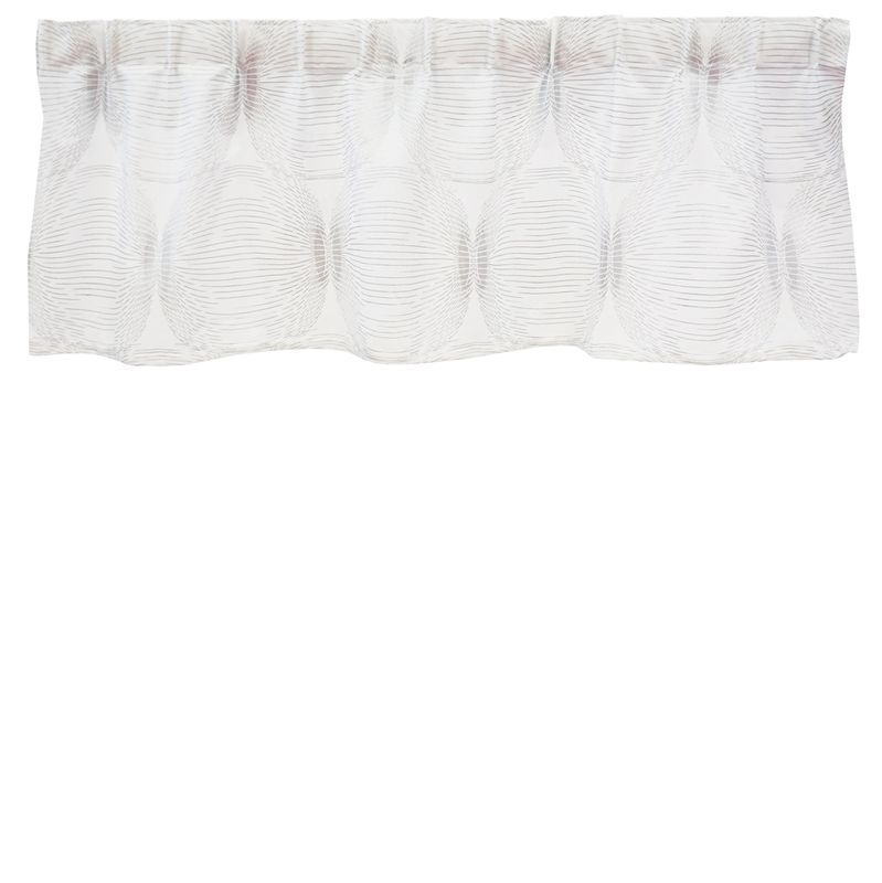 Kappmetervara Fuji silver med vit botten och silver konturer från Arvidssons Textil.