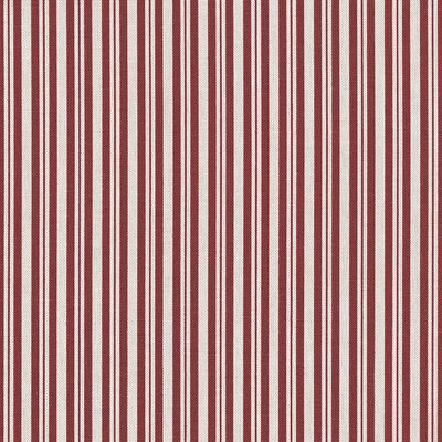 Classic Stripe Scene Tyg i Half Panama Premium kvalitet, med röda och beige ränder. Oeko-tex certifierad och perfekt för heminredning som dukar, kuddar och gardiner.