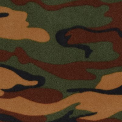 Mönstrad Fleece army brun tyg mönstrad fleece med camouflagemönster i brunt att sy filtar och kläder av i mjuk antipill. Barn fleece