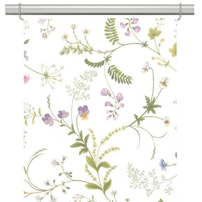 2-pack paneler med snirkligt mönster med blad och blommor i milda färger.