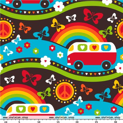 Hippie day rainbow trikå