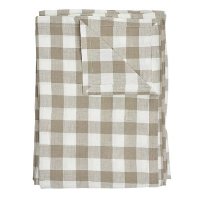 Grete beige rutig duk