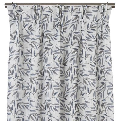 Louie Offwhite Gardiner med blad mönster