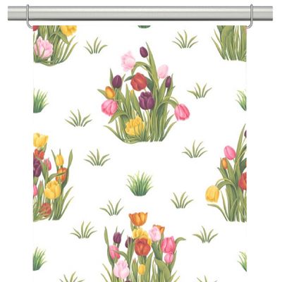 Panelgardiner med färgglada tulpaner från Arvidssons textil