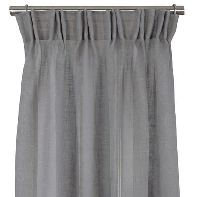 Billiga gardiner i linne Sara grå