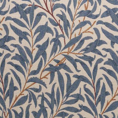 Naturens Flora blått gobelängtyg med klassiskt lövmönster inspirerat av William Morris.