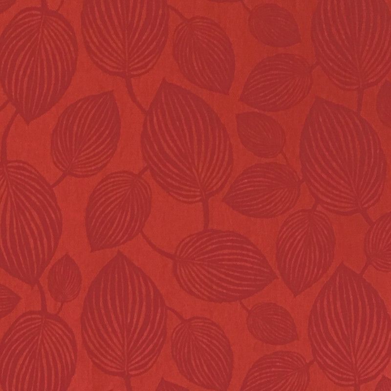 Lyckans blad röd tyg på metervara från Arvidssons textil