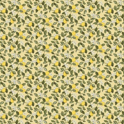 Citronlycka gul tyg – citronmönster