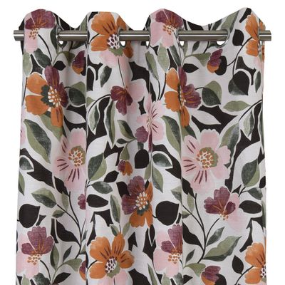 Gardiner i färgerna, rosa, orange, lila och grönt och ger en fin kontrast till den vita bakgrunden.