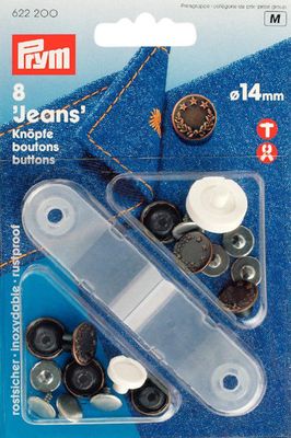 Jeans knappar mässing -14 mm - nordisktextil.se