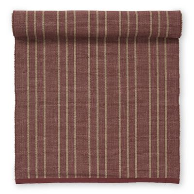 Tri röd/jute 40x140 löpare