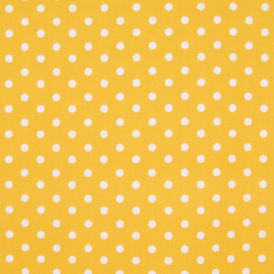 Dottie gul - Bomullstyg med gul botten och vita prickar. Tyget passar bra till babynest, påslakan, gardiner och inredning.