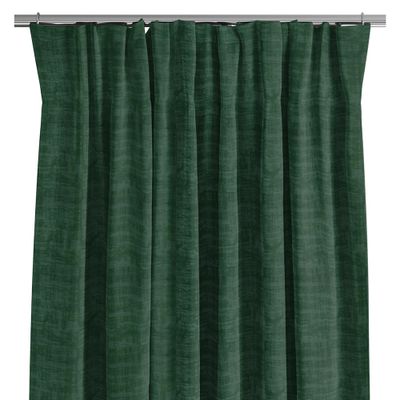 Gröna gardiner i präglad sammet