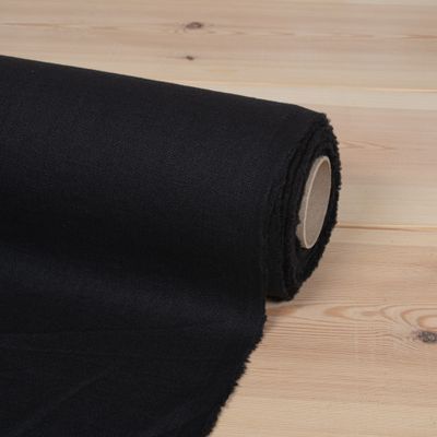 Washed linne svart tyg