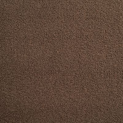 Närbild av Sheep mullvad möbeltyg med tät och mjuk fuskfårpälsstruktur i varm brungrå ton