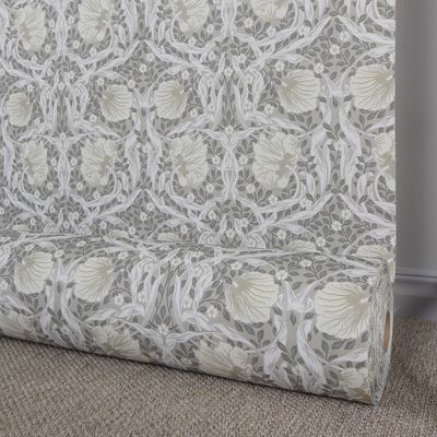 Grace beige tyg - Klassisk blommig Arts and Crafts design