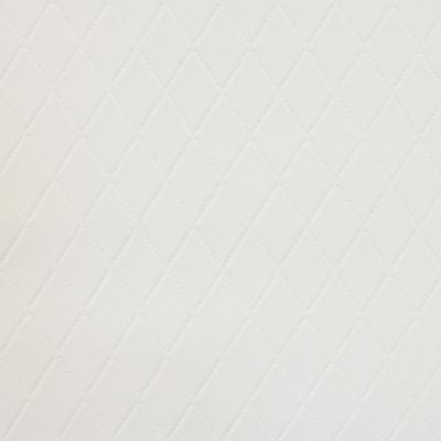 Mason quiltat vit fuskskinn diagonalrutig galon med vit baksida