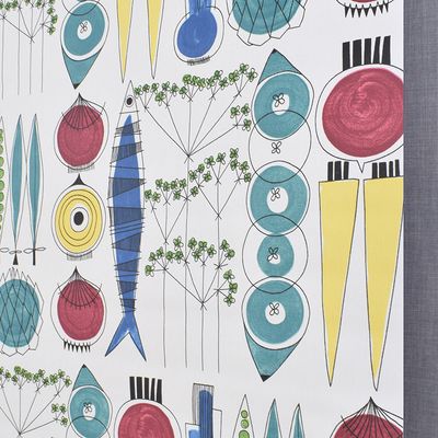 Vaxduk i tyget picknick, design Marianne Westman.