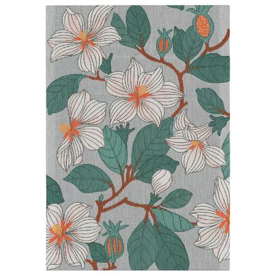 Magnolia kökshandduk 35x50 cm med magnoliablommor och gröna blad från Ekelund