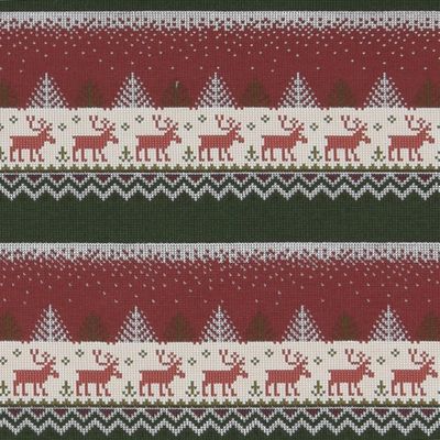 Jogging Christmas knit Renar vinröd joggingtyg med stickat jul mönster | rosahuset.com