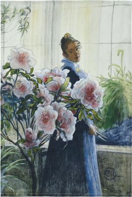 Azalea kökshandduk - Carl Larsson