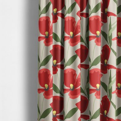 Blomsterskrud culla röd tyg