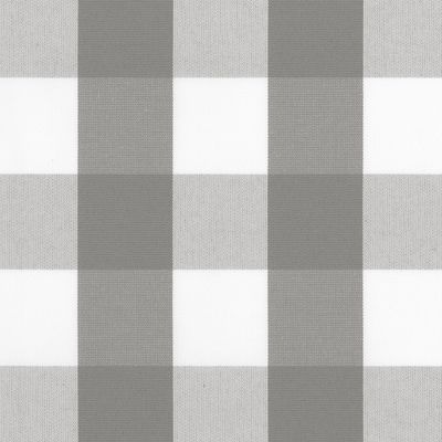 Rutigt tyg i ljusgrått och offwhite - Martindale 35000, perfekt för gardiner och enklare möbel tapetsering