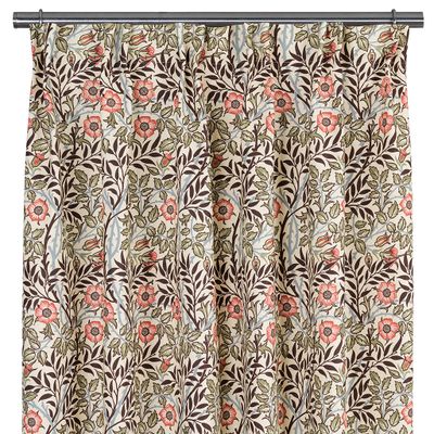 Sweet Flower gardiner i brun och grön färg med blommigt mönster