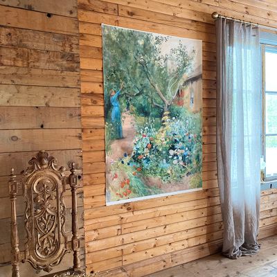 Blomsterträdgård 95x130 Tygtavla - Carl Larsson