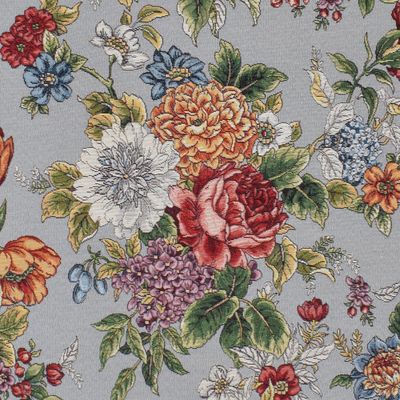 Dolores Grå Blommigt Möbeltyg