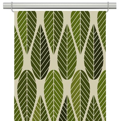 Panelgardiner med 50-60 tal mönster med gröna blad