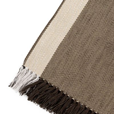 Bordslöpare Emilia med Rips och fransar. 35x120 cm storlek, certifierad.