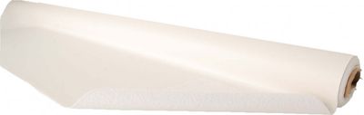 Vit plastad frotte 150 cm bred på metervara