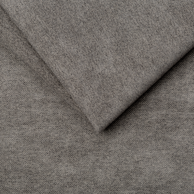 Mistral Stone möbeltyg (neutral gråbeige chenille) som visar den mjuka strukturen och tygets extremt höga slitstyrka (över 100 000 Martindale)