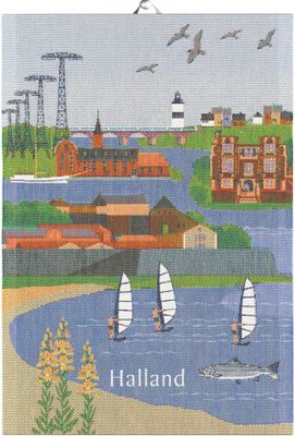 Halland landskap kökshandduk 35X50 - Ekelunds Linneväveri