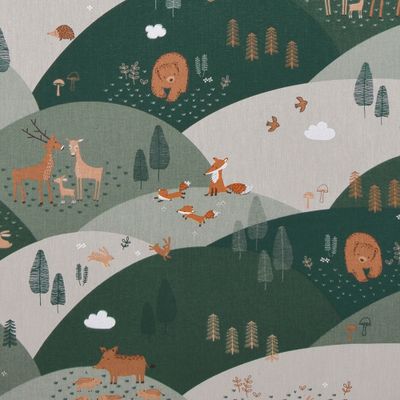 Mountain forest animals tyg