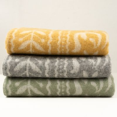 ANNO 1862 gul/vit Ullpläd - Kerstin Landström Design