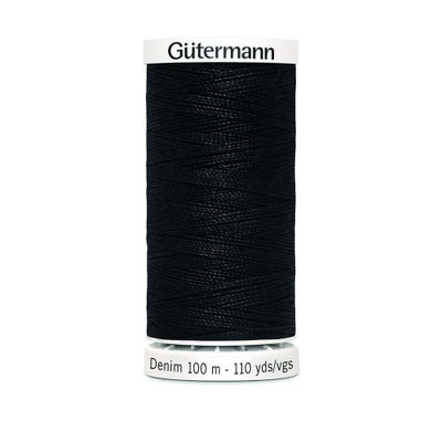 Denimtråd 100m Col.1000 svart