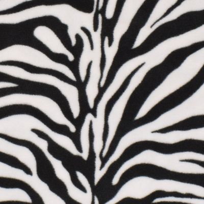 Mönstrad Fleece zebra ränder tyg att sy filtar och kläder av i mjuk antipill. Barn fleece
