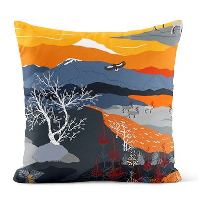 Fjällvandring orange kuddfodral