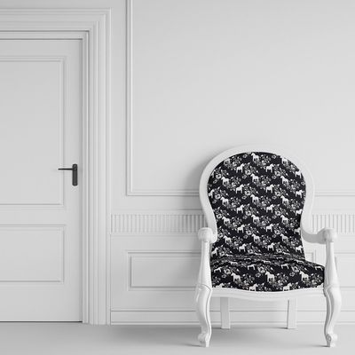 Kurbits Mini Svart-Grå Jacquard med Dalahästar